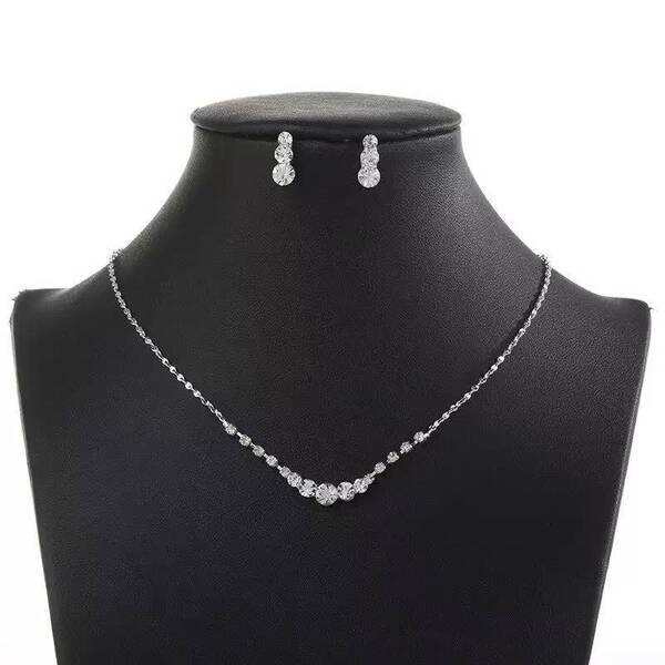 Starlight Crescent Necklace & Studs