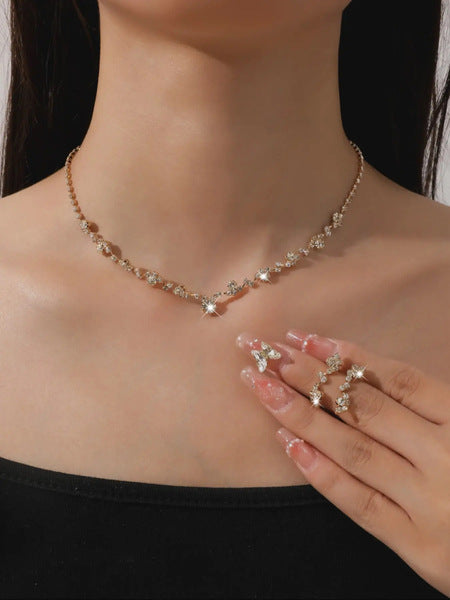 Whisper Bloom Crystal Neackless Set