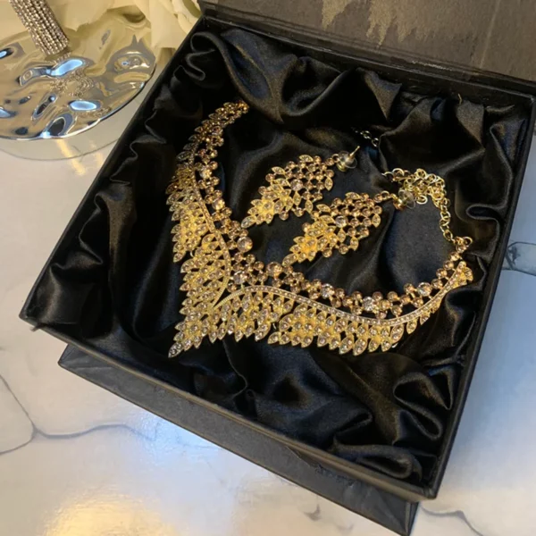 Champagne Two-Piece Necklace Earring Set
