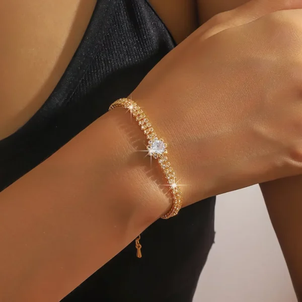 Zircon Necklace Set with Earrings & Bracelet